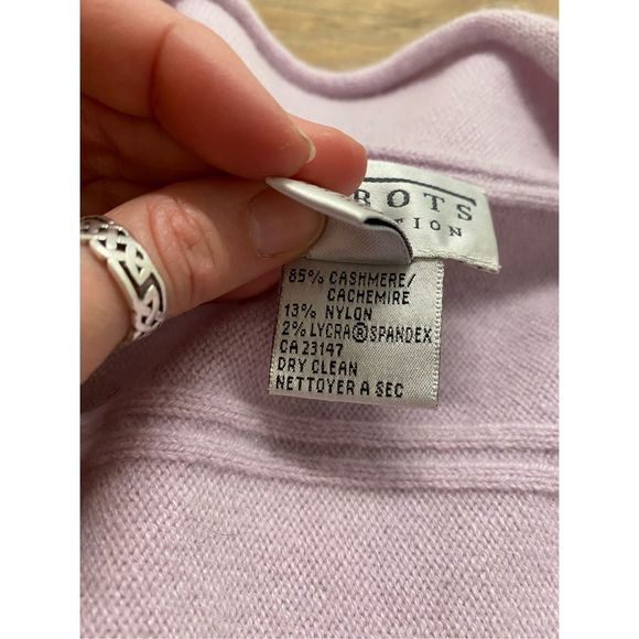 Talbots Lavender Purple Cashmere Square Neck Sweater Size Small - Picture 5 of 8